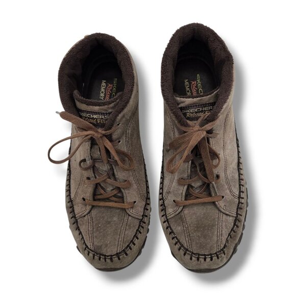 Skechers Bikers Totem Pole Chukka Boot Womens 9.5 Chocolate Suede Relaxed Fit - Picture 7 of 9